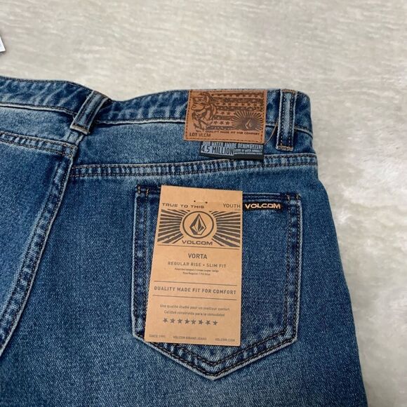 New Volcom Mens Denim Slim Fit Denim Jeans Youth 29x29 Pants - Picture 8 of 8